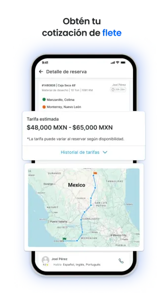 Obtén tu cotización de flete