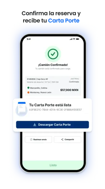 Confirma y recibe tu Carta Porte